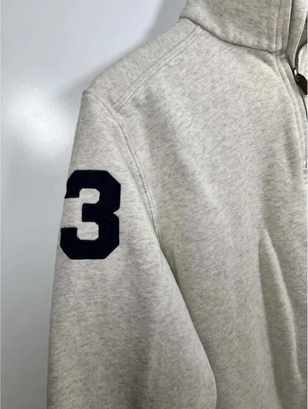 Polo Ralph Lauren Sweatshirt Boys XL 18-20 Gray Fleece 1/4 Zip Big Pony